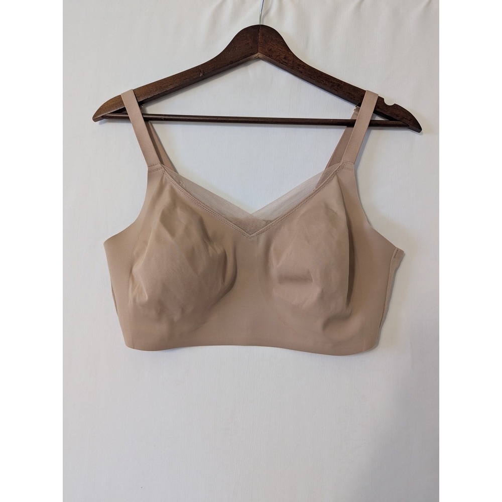 ThirdLove 24/7 Classic Wireless Crossover Minimizer Bra 36E Taupe Nude Wireless - Picture 2 of 5